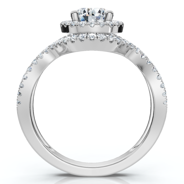 1 1/10Ct Lina Diamond Halo Engagement Ring 14k Gold or Platinum Lab Grown