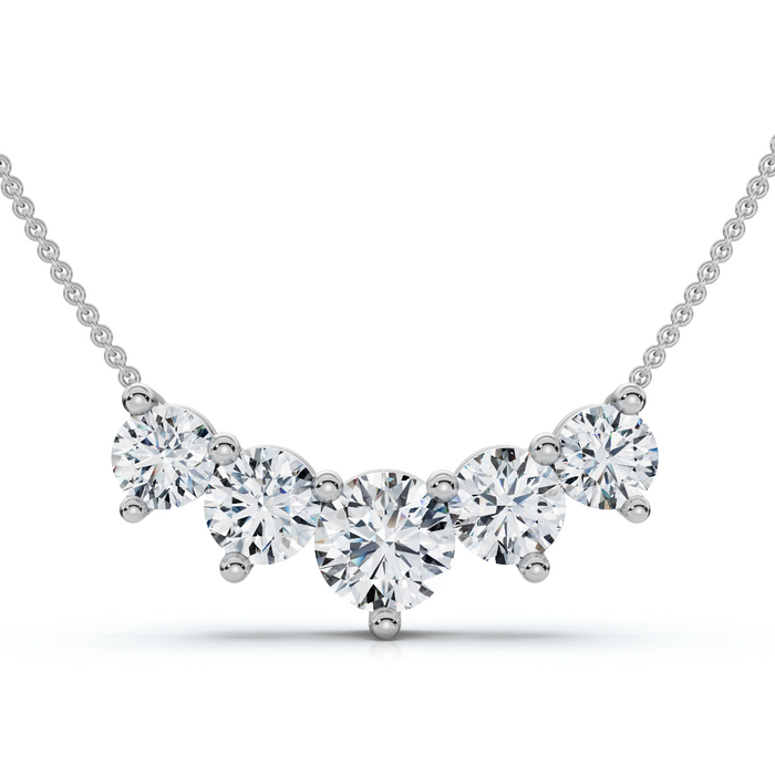 3Ct Silvie Diamond Necklace 14k Gold 18" Lab Grown EF/VS