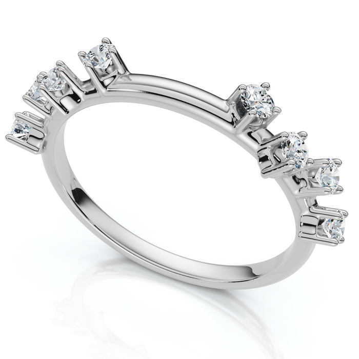 1/4Ct Diamond Guard Band 14k Gold or Platinum Lab Grown