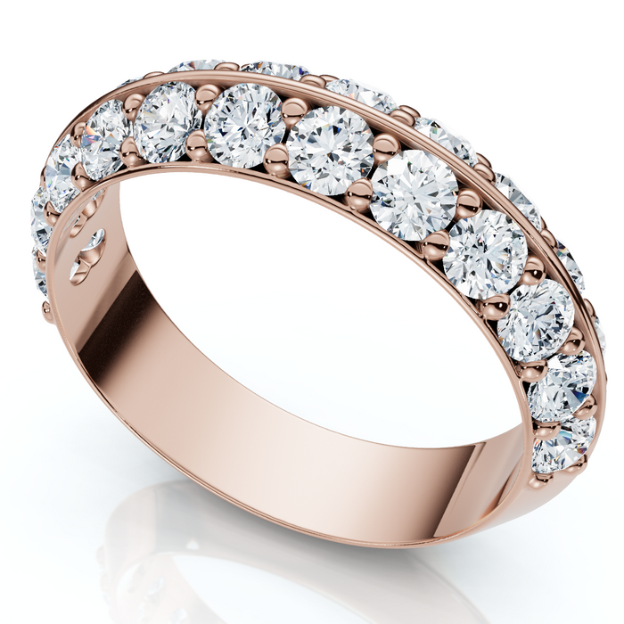 1 1/3Ct Diamond Wedding Band 14k Gold or Platinum Lab Grown