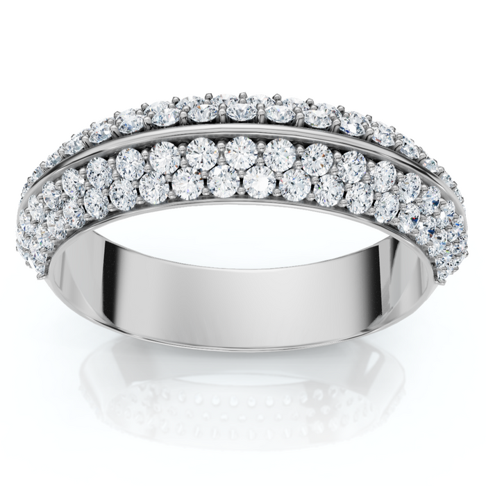 1/2Ct Kayle Diamond Wedding Band 14k Gold or Platinum Lab Grown