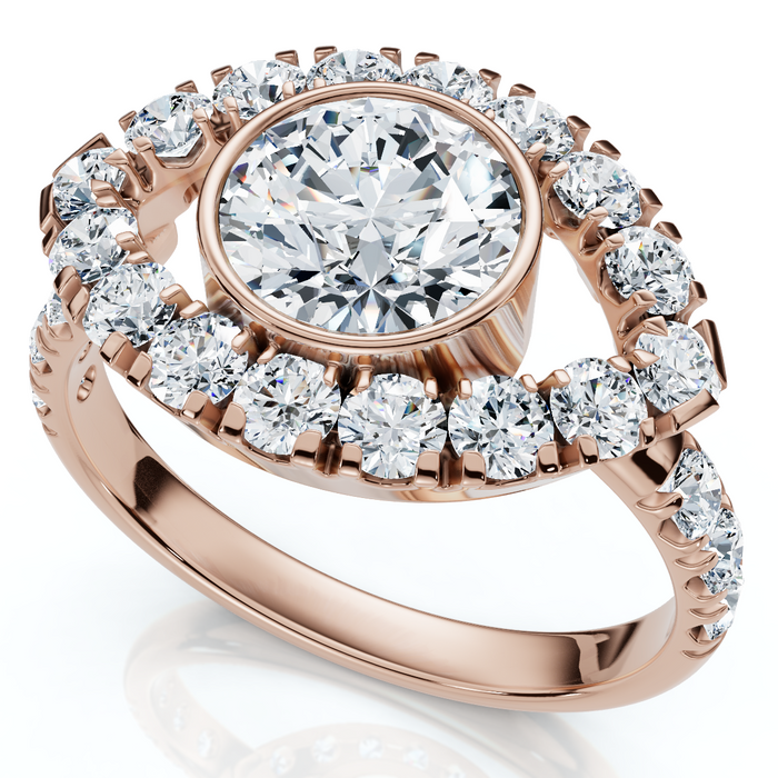 1 3/4Ct Eye Diamond Ring 14k Gold Lab Grown