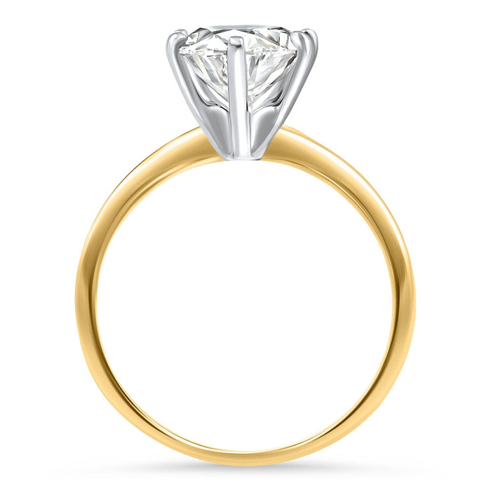 Certified 4Ct Oval Solitaire Diamond Engagement Ring 14k Gold Lab Grown