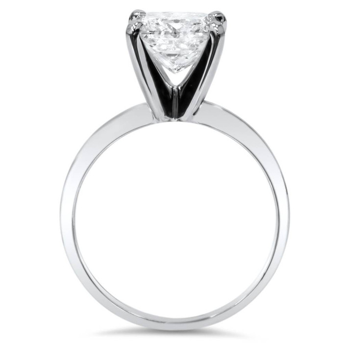 1/2ct Lab Created Diamond Solitaire Engagement Ring 14k White Gold