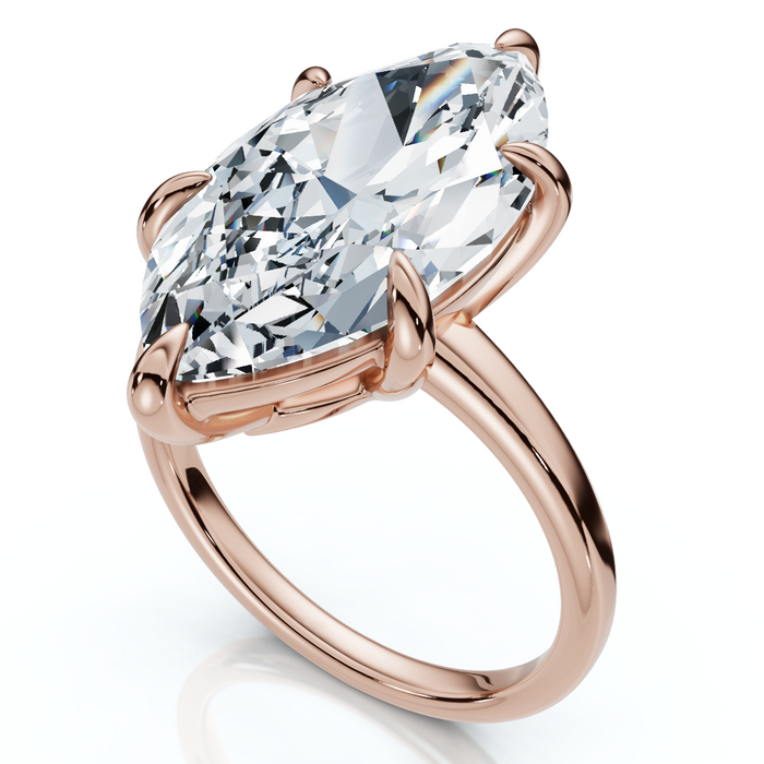 Certified 5Ct Kelly Marquise Solitaire Engagement Ring 14k Gold or Pt Lab Grown