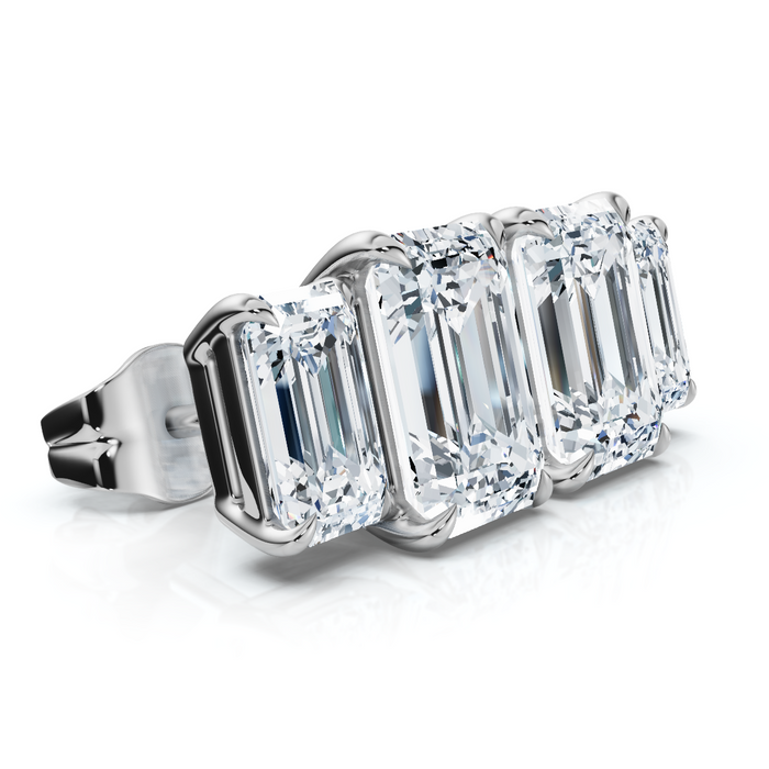 1 1/2Ct Emerald Cut Toi et Moi Diamond Earrings 14k Gold Lab Grown 1 1/2Ct Emerald Cut Toi et Moi Diamond Earrings 14k Gold Lab Grown