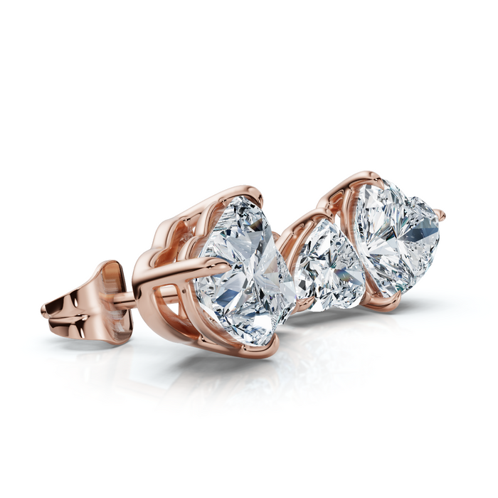 3Ct Heart Cut Toi et Moi Diamond Earrings 14k Gold Lab Grown 3Ct Heart Cut Toi et Moi Diamond Earrings 14k Gold Lab Grown