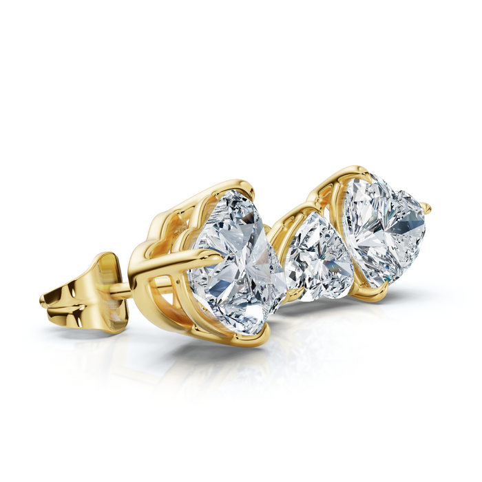 3Ct Heart Cut Toi et Moi Diamond Earrings 14k Gold Lab Grown 3Ct Heart Cut Toi et Moi Diamond Earrings 14k Gold Lab Grown