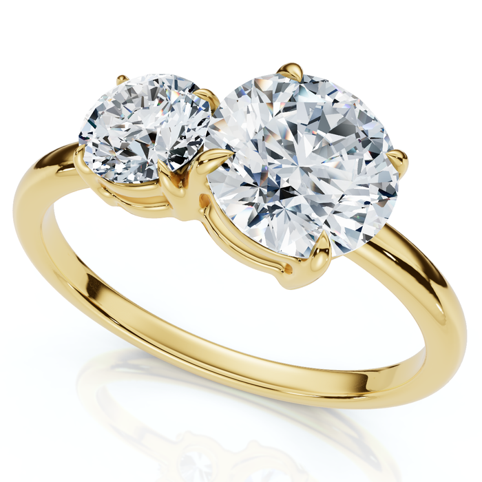 1 1/2Ct Two Stone Toi Et Moi Diamond Ring 14k Gold or Pt Lab Grown