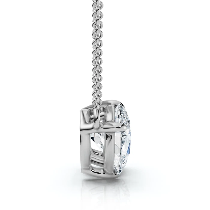 1 1/2Ct Round and Pear Two Stone Toi et Moi Pendant 14k Gold Lab Grown