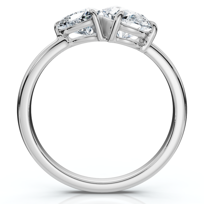 1 1/2Ct Heart & Pear Two Stone Toi et Moi Diamond Ring 14k Gold or Pt Lab Grown 1 1/2Ct Heart & Pear Two Stone Toi et Moi Diamond Ring 14k Gold or Pt Lab Grown