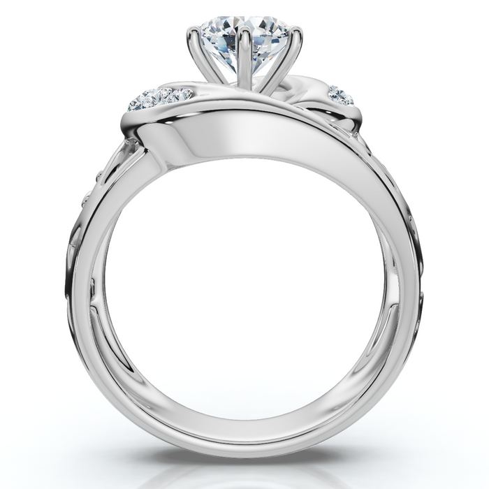 1Ct Whirlpool Diamond Engagement Ring 14k Gold Lab Grown 1Ct Whirlpool Diamond Engagement Ring 14k Gold Lab Grown