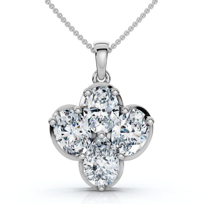 5 1/2Ct Angelica Diamond Pendant 10k Gold Lab Grown FG/VS