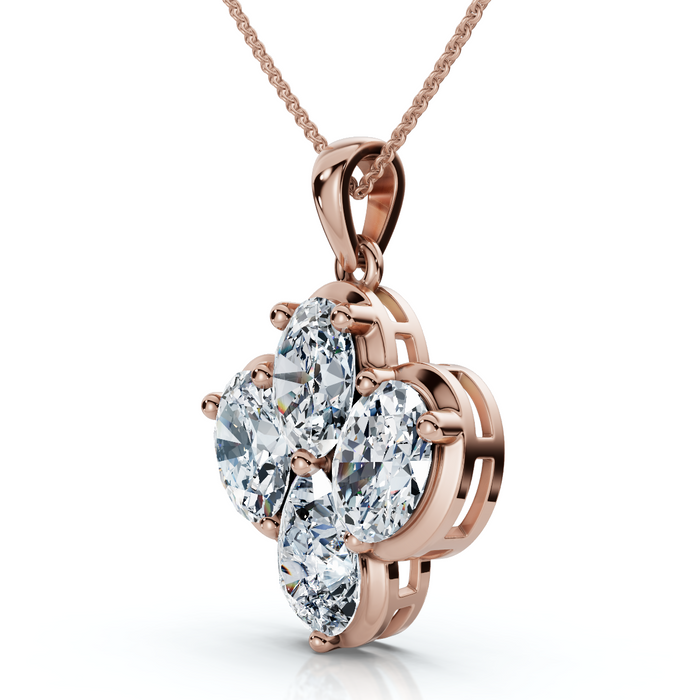 5 1/2Ct Angelica Diamond Pendant 10k Gold Lab Grown FG/VS