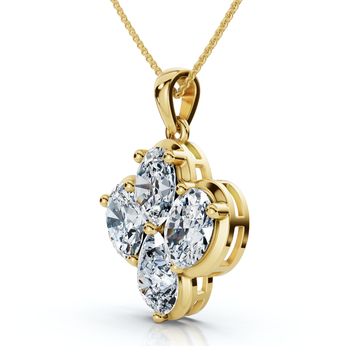 5 1/2Ct Angelica Diamond Pendant 10k Gold Lab Grown FG/VS