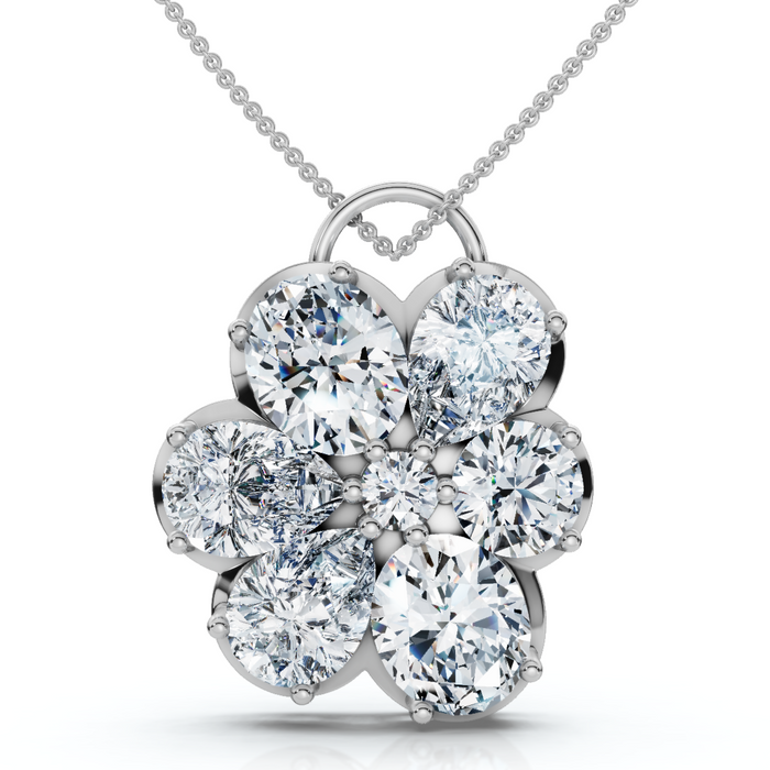 11Ct Angelica Diamond Pendant 10k Gold Necklace Lab Grown FG/VS