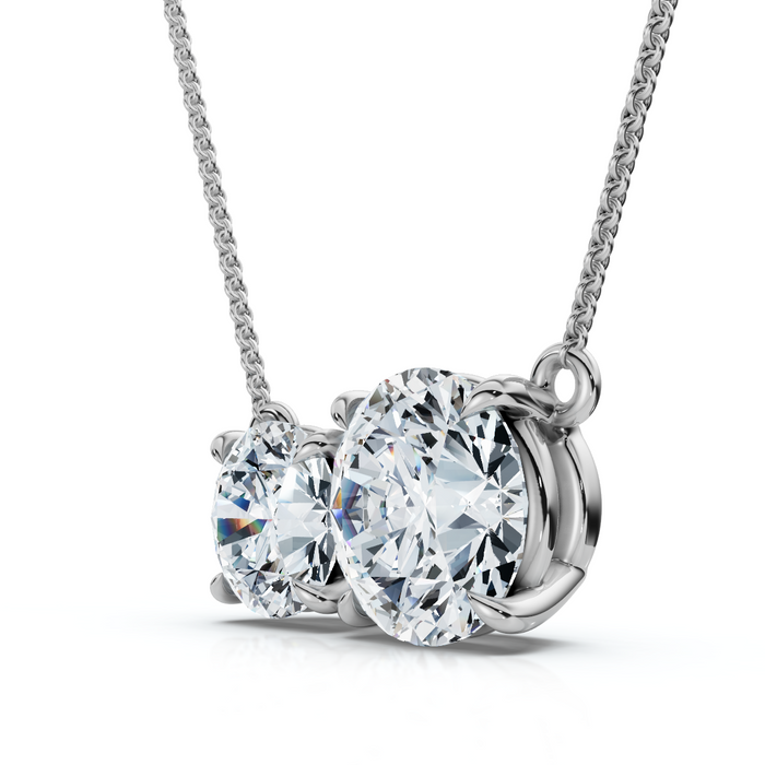 1 1/2Ct Rounds Toi et Moi Diamond Pendant 14k Gold or Pt Lab Grown 1 1/2Ct Rounds Toi et Moi Diamond Pendant 14k Gold or Pt Lab Grown