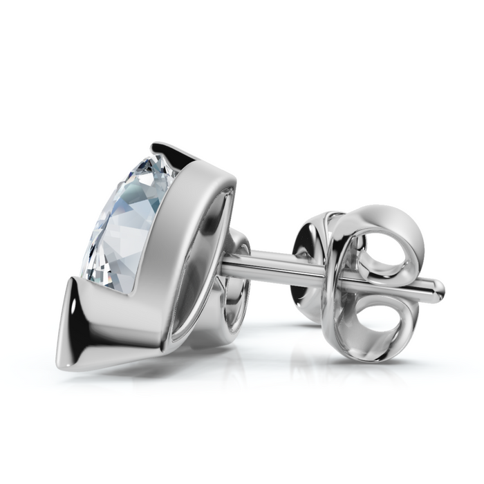 2Ct Toi Et Moi Round & Marquise Diamond Earrings 14k Gold 18" Lab Grown