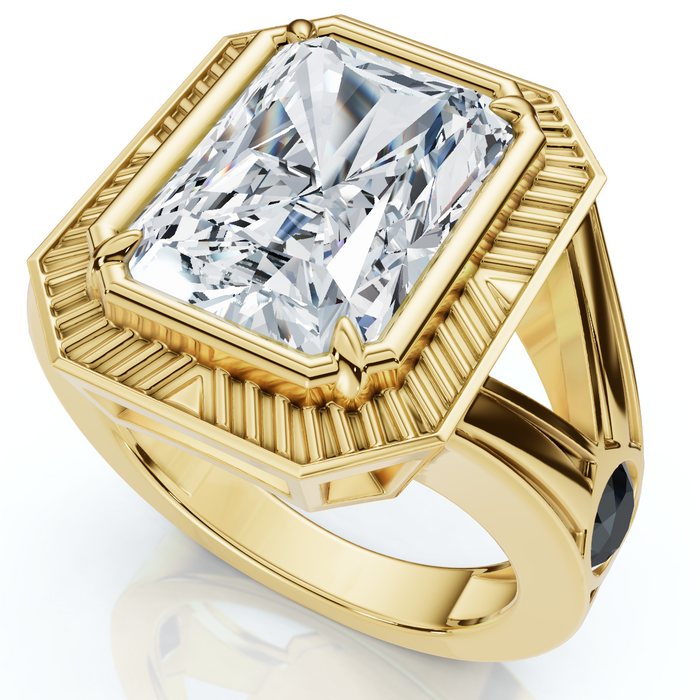 Certified 5 1/2Ct Elongated Radiant Cut Engagement Ring 14k Gold Lab Grown