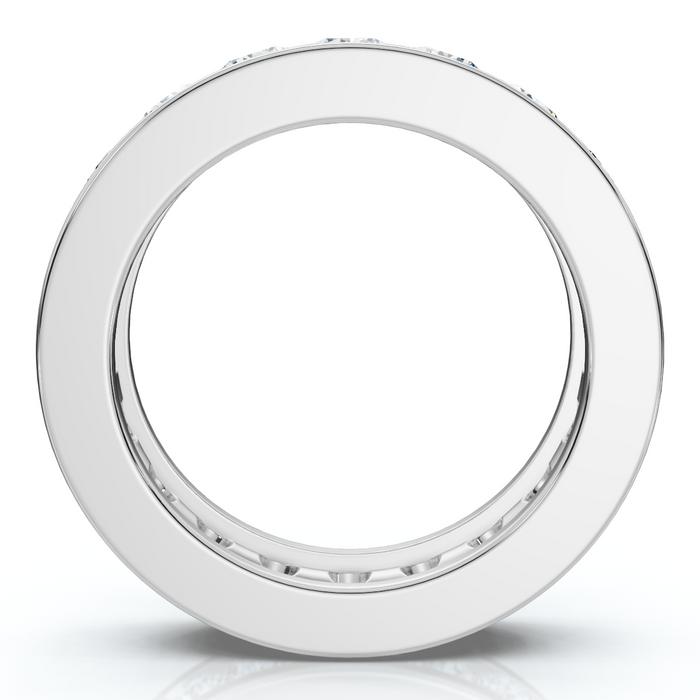 2Ct Channel Set Diamond Eternity Ring 14k Gold or Platinum Lab Grown