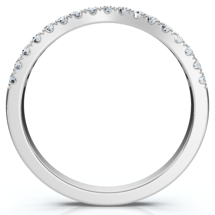 Curved Accent Diamond Guard Ring 14k Gold Lab Grown