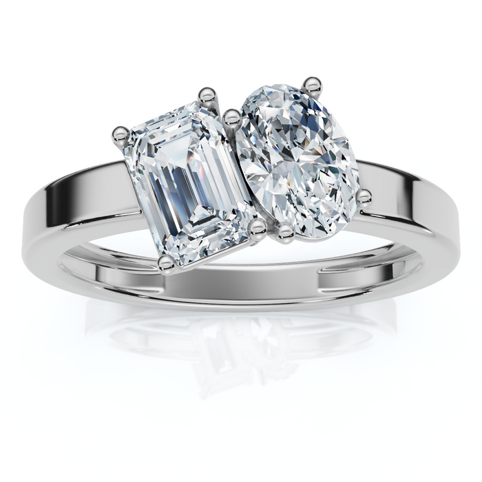 Toi Et Moi 1ct Diamond Ring 14k Gold Lab Grown