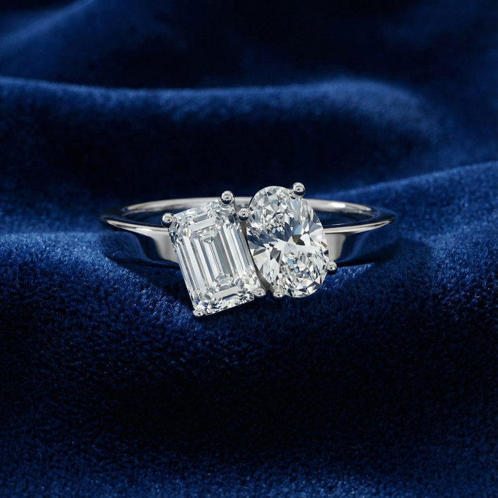Toi Et Moi 1ct Diamond Ring 14k Gold Lab Grown