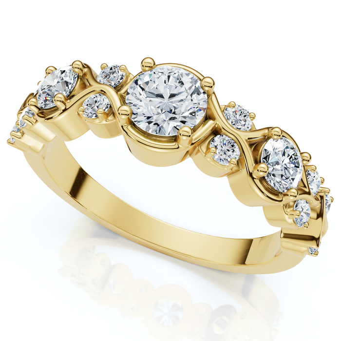 1/2Ct Minerva Diamond Wedding Anniversary Ring 10k Gold Lab Grown