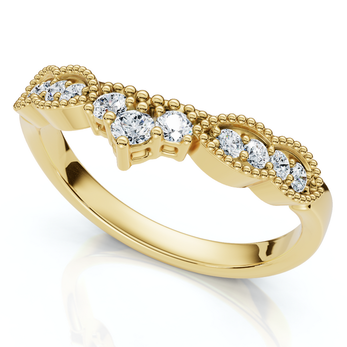 Serina Diamond Wedding Guard Ring 14k Gold Lab Grown