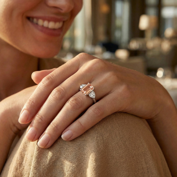 Certified 4.44Ct Fancy Vivid Pink Diamond Engagement Ring Gold Lab Grown