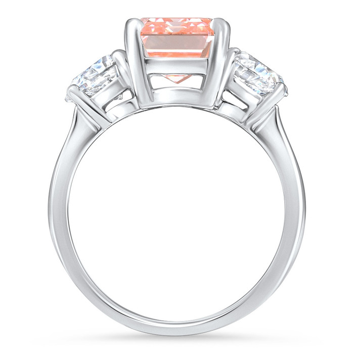 Certified 4.44Ct Fancy Vivid Pink Diamond Engagement Ring Gold Lab Grown