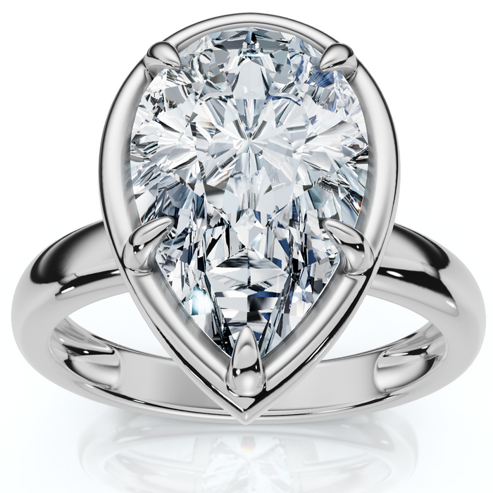 Certified 3Ct Pear Alissa Engagement Solitaire Ring 14k Gold or Pt Lab Grown
