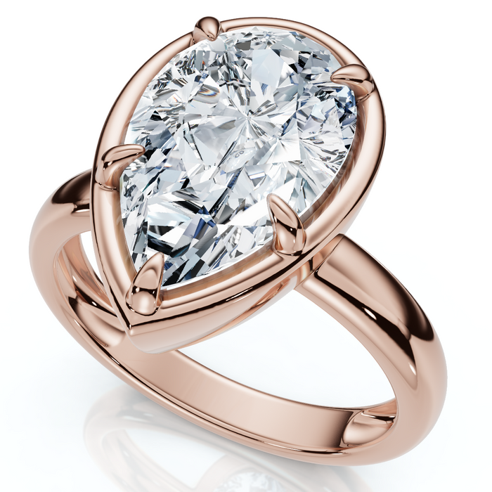 Certified 3Ct Pear Alissa Engagement Solitaire Ring 14k Gold or Pt Lab Grown