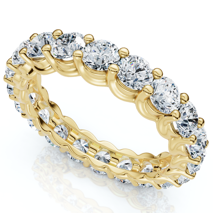 3Ct U Prong Diamond Eternity Wedding Ring 14k Gold or Platinum Lab Grown EF/VS