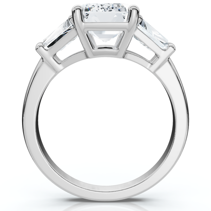 Certified 4Ct Randi Emerald Diamond Engagement Ring 14k Gold or PT Lab Grown