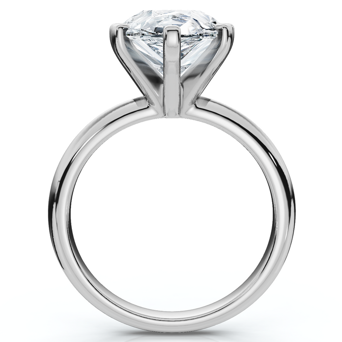 Certified 3Ct Pear Shape Solitaire Diamond Engagement Ring 6-Prong Lab Grown