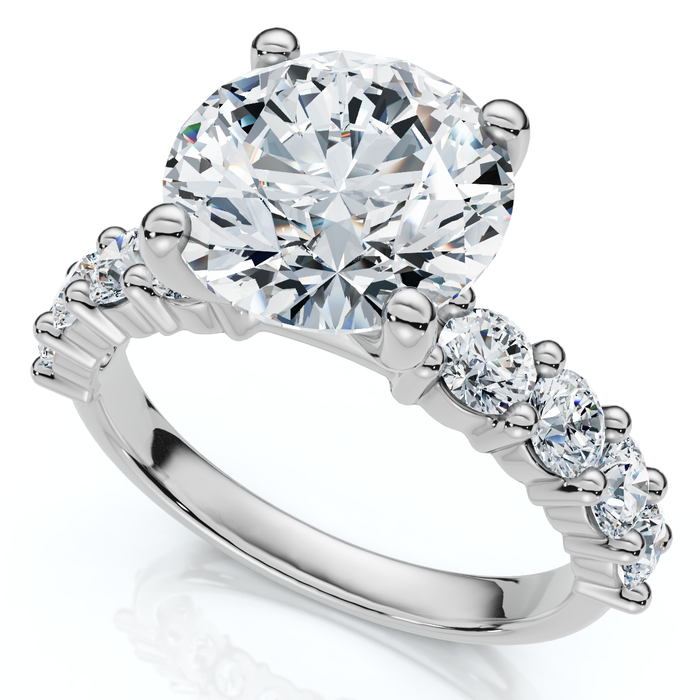 Certified 3Ct Danica Diamond Engagement Ring 14k Gold or PT Lab Grown