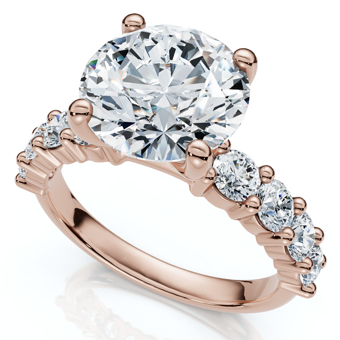 Certified 3Ct Danica Diamond Engagement Ring 14k Gold or PT Lab Grown