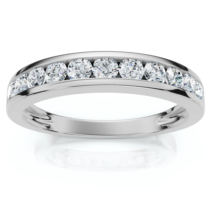 1/2Ct Diamond Wedding Ring Channel Set Lab Grown EF/VS