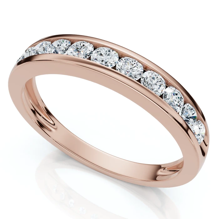1/2Ct Diamond Wedding Ring Channel Set Lab Grown EF/VS