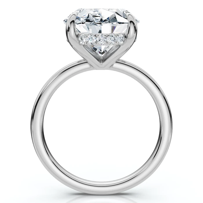 Certified 5.08CT Oval Diamond Hidden Halo Engagement Ring 14k Gold Lab Grown