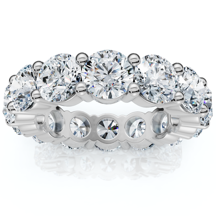 5Ct Diamond Prong Eternity Ring 14k Gold Lab Grown Women's Anniversary Band