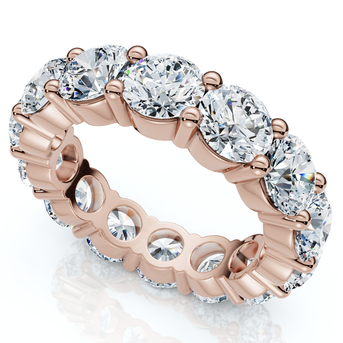 5Ct Diamond Prong Eternity Ring 14k Gold Lab Grown Women's Anniversary Band