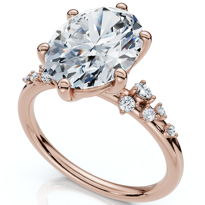 3 1/10Ct Doris Oval Diamond Engagement Ring 14k Gold Lab Grown