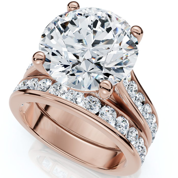 Certified 6Ct Sharon Diamond Engagement Wedding Ring Set Gold Lab Grown