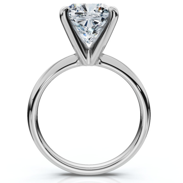 Certified 5Ct Cushion Diamond Square Engagement Ring Lab Grown Solitaire