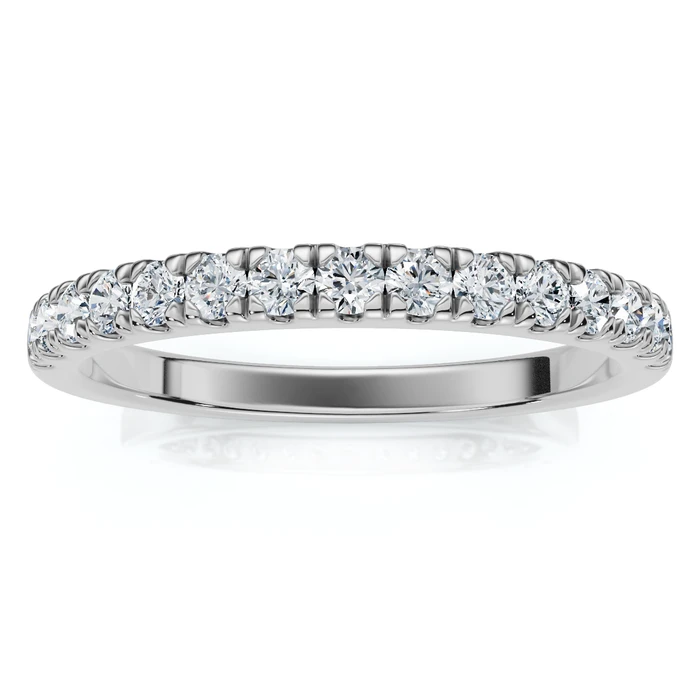 1/3Ct Stackable Women's Diamond Wedding Anniversary Ring 14k Gold or PT Band