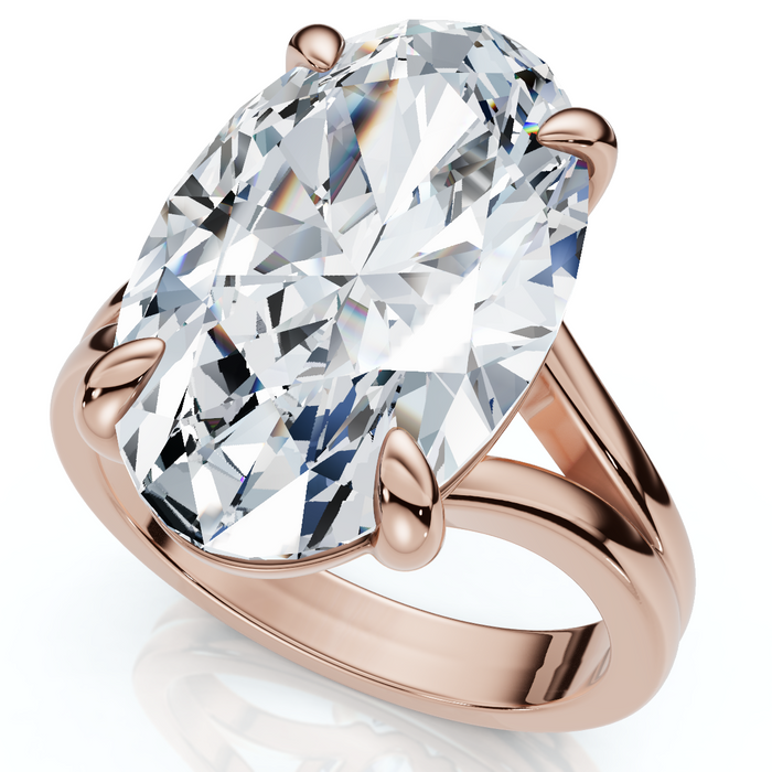 Certified 5Ct Abner Oval Solitaire Diamond Engagement Ring 14k Gold Lab Grown