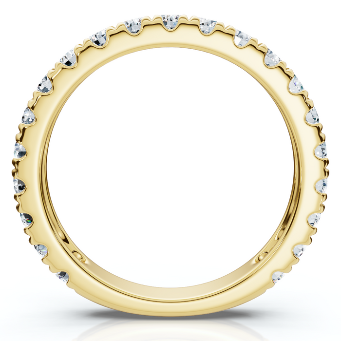 .84Ct Women's Diamond 3/4 Eternity Wedding Ring 14k Gold Lab Grown