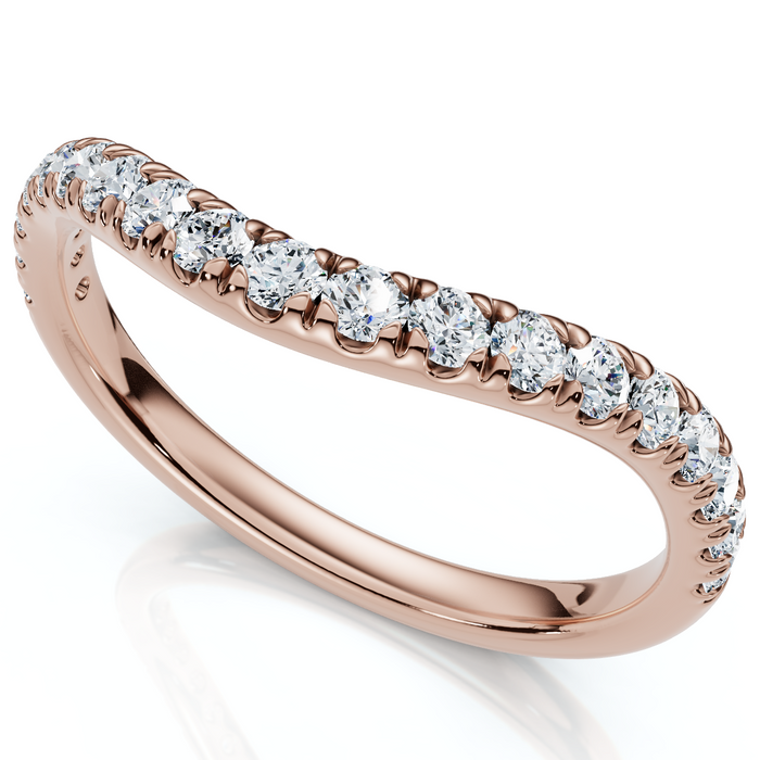 .30Ct Curved Diamond Wedding Anniversary Ring 14k Gold or Platinum Lab Grown